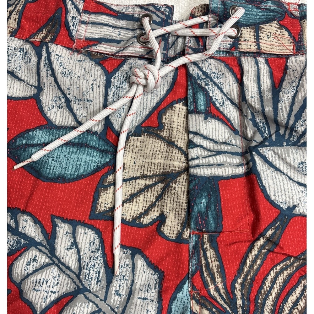 NWT St John's Bay Swim Trunks Sz XXL Red Tropical Floral Rouge BR-01-939-B - Picture 3 of 7